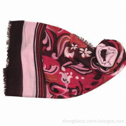 Wool scarf, made of 100% wool, good printing, fashionable design